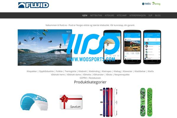 Fluid theme site design template sample