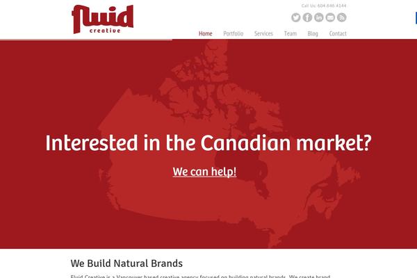 Fluid theme site design template sample