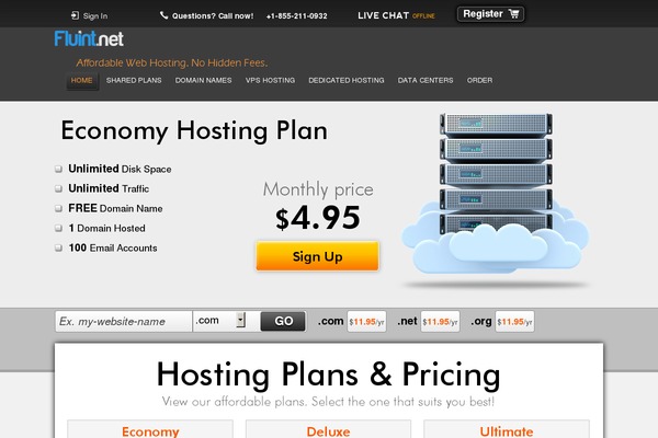 fluint.net site used Cloud-servers