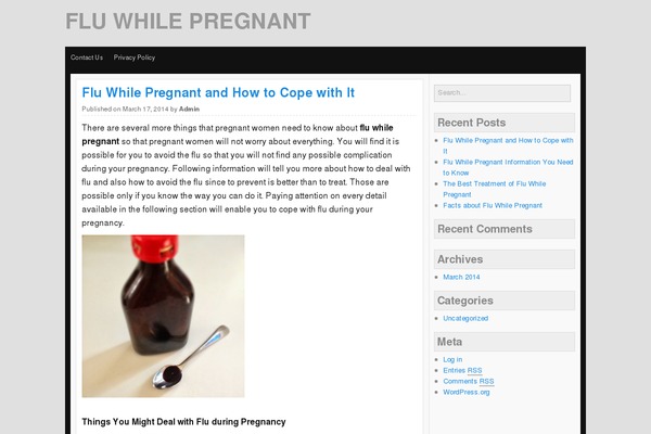 fluwhilepregnant.com site used Zwei-seiten