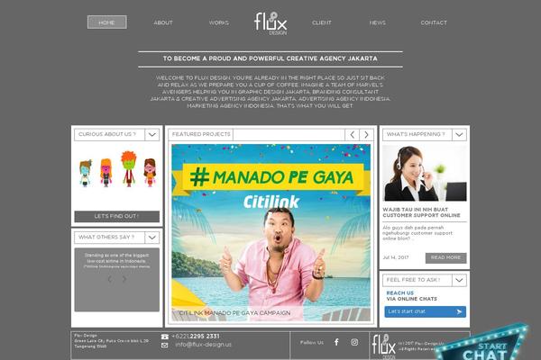 Flux theme site design template sample
