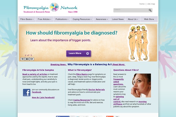 fibromyalgia theme websites examples