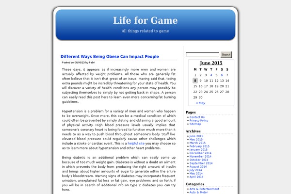 Blueberry theme site design template sample