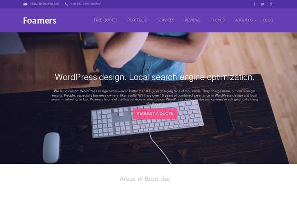 Site using End Page Slide Box plugin