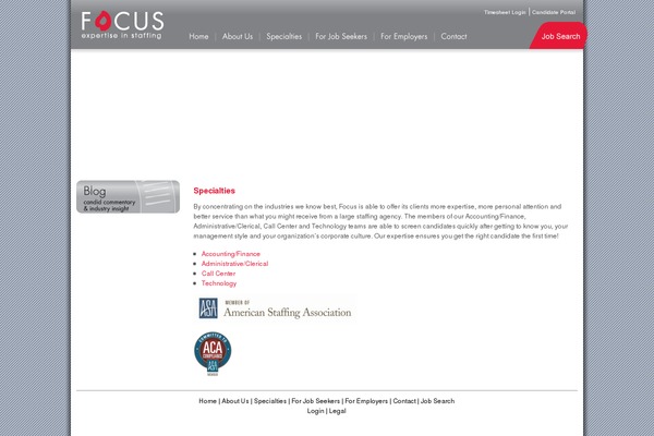 Focus theme site design template sample