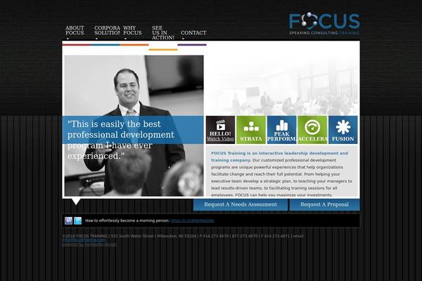 focustraining.com site used Focuspro