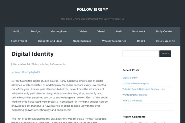 Finch theme site design template sample