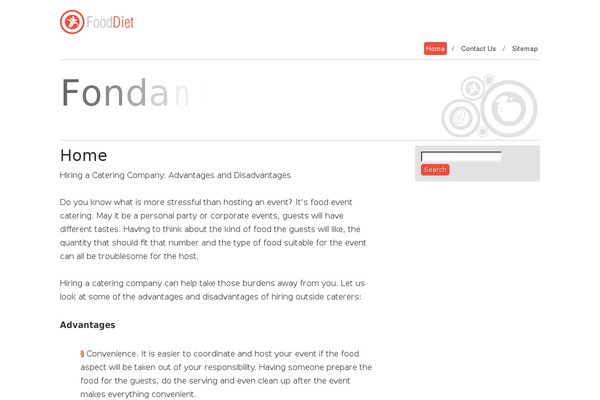 Food and Diet theme site design template sample
