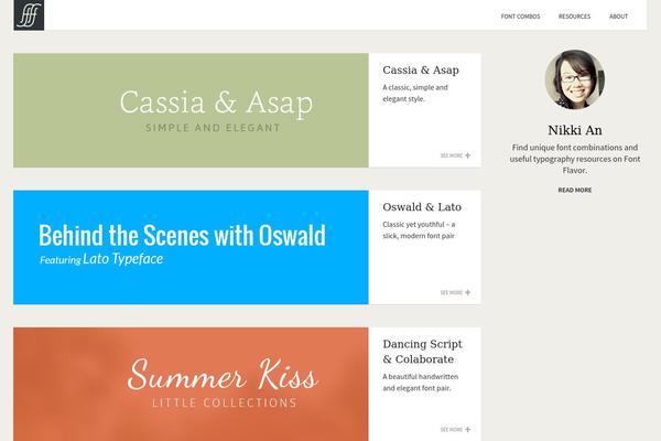 Flavor theme site design template sample
