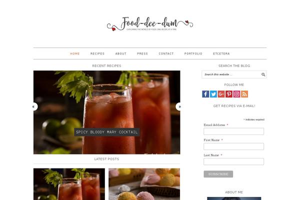 Foodie Pro theme site design template sample