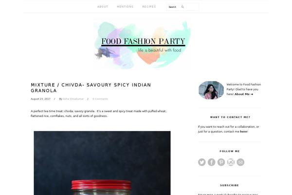 foodfashionparty.com site used Foodie Pro