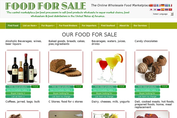 Food theme site design template sample