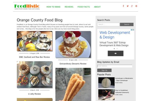 Food Recipes theme site design template sample