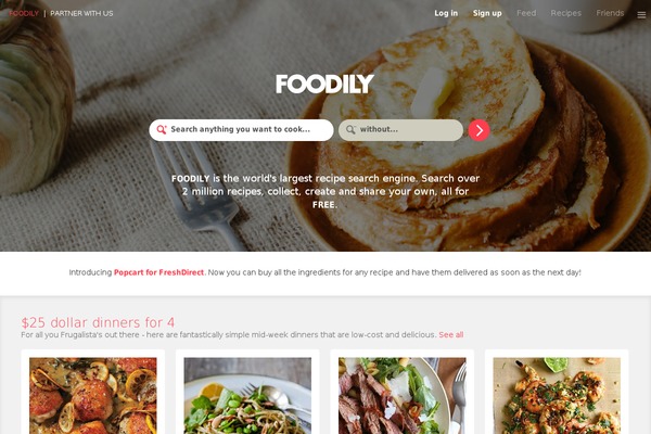 Foodily theme websites examples