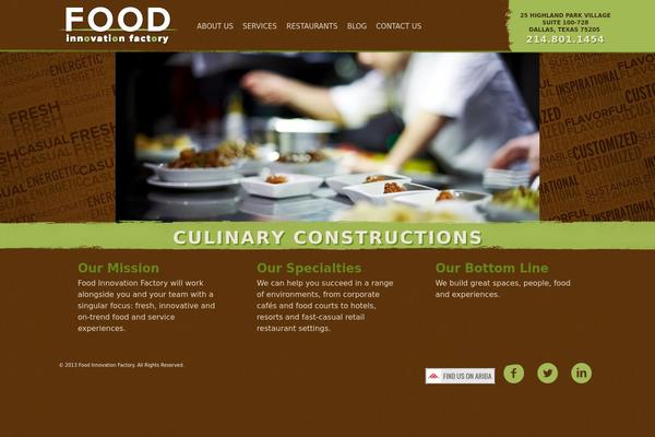 Food theme site design template sample