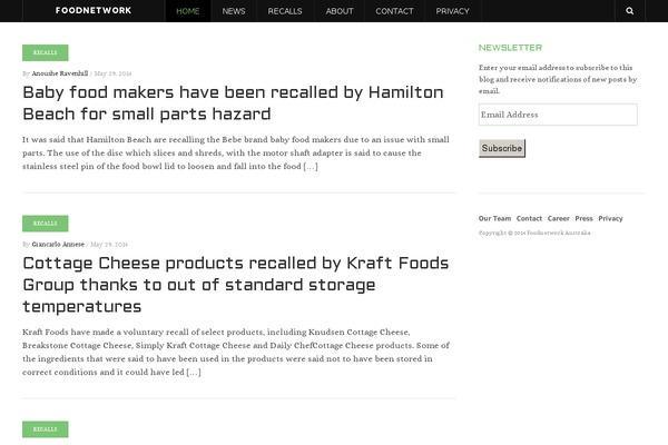 foodnetwork.com.au site used Dw Argo