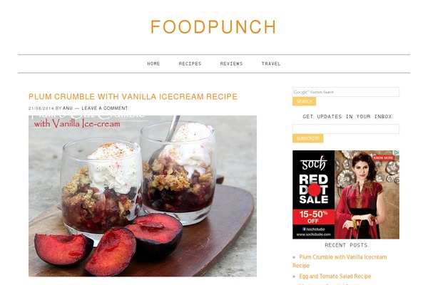 Foodie theme site design template sample