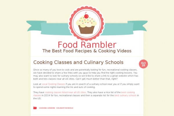Buttercream theme site design template sample