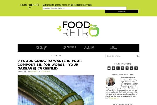 Foodie Pro theme site design template sample