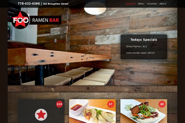 fooramenbar.ca site used Foo