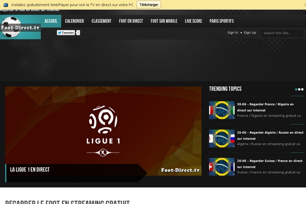 foot-direct.tv site used Frenzy