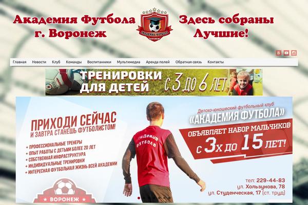 Academy theme site design template sample