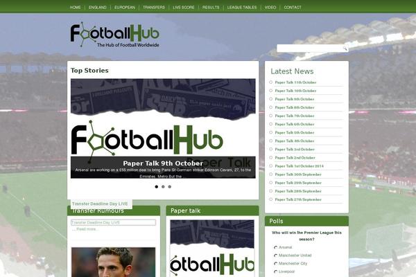 Site using Soccer Info plugin