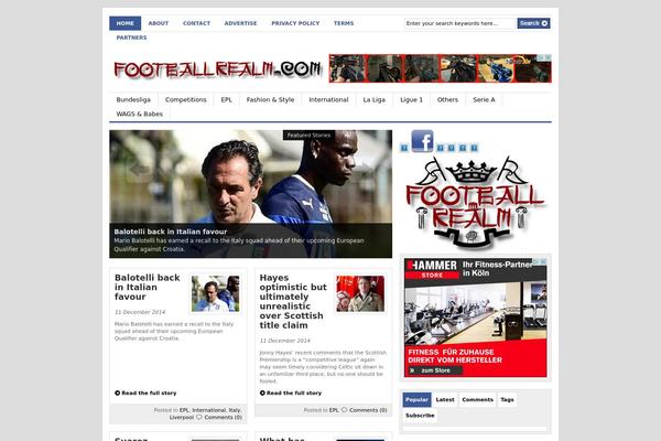 Gazette theme site design template sample