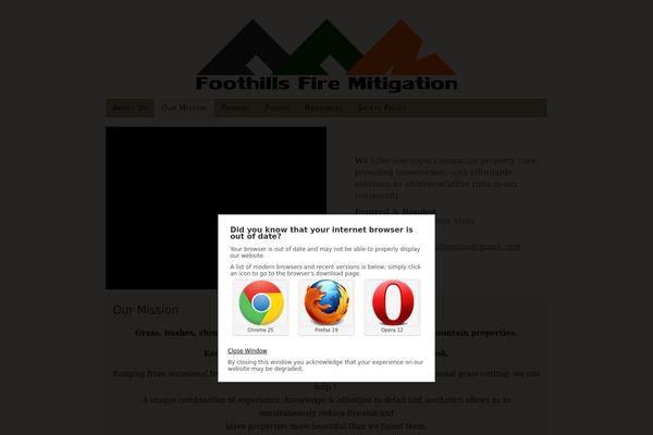 Site using Browser Rejector plugin