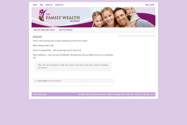 Lifestyle theme site design template sample