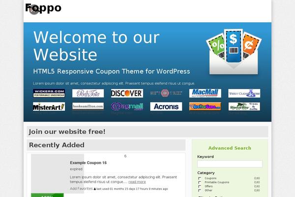 Cp theme site design template sample