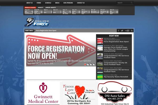 Gameday theme site design template sample