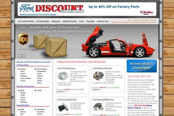 fordpartsdiscountoutlet.com site used Donreed