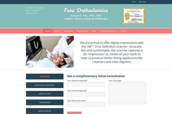 Fore theme site design template sample