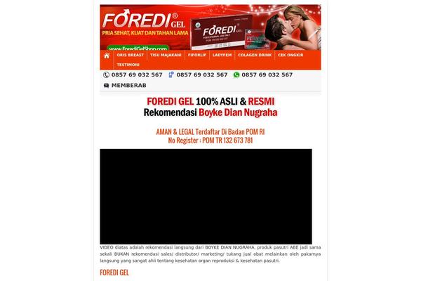 foredigelshop.com site used Toko Landing