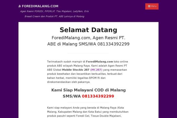 Saga theme site design template sample