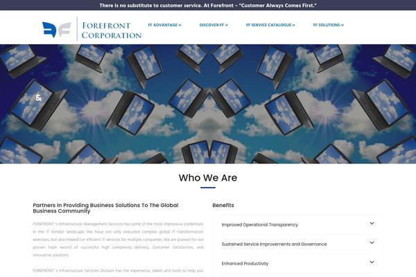 Forefront theme site design template sample