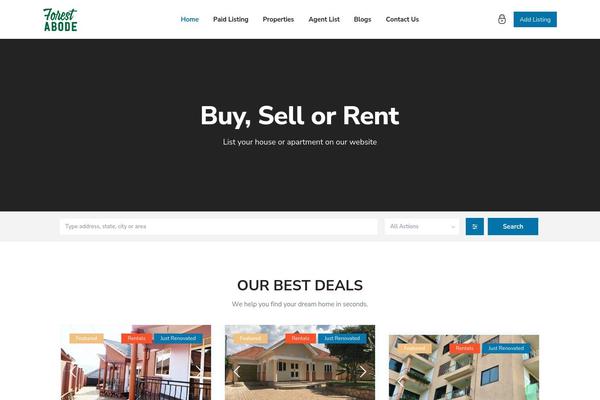 Site using Residence-gutenberg plugin