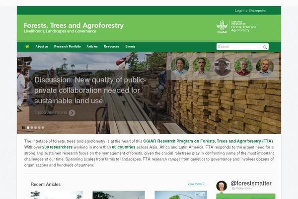 foreststreesagroforestry.org site used Pinpoint