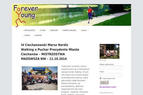 Forever theme site design template sample