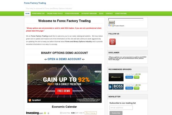 Tradingtheme theme site design template sample