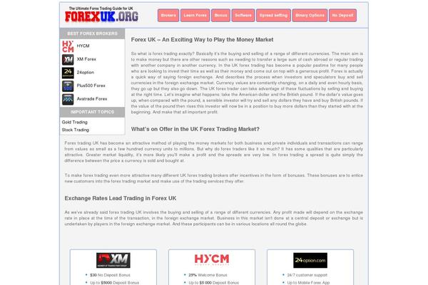 Forex theme site design template sample