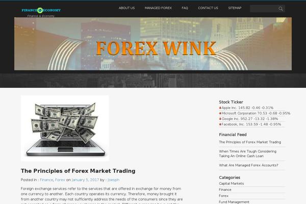 Site using Stock Ticker plugin