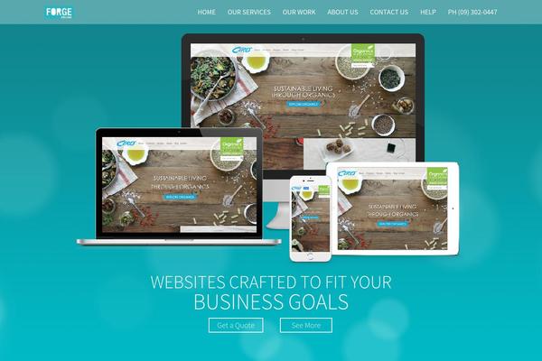 Forge theme site design template sample