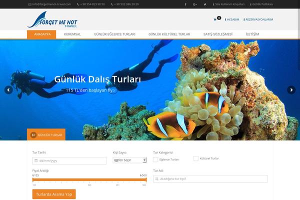 Traveler theme site design template sample