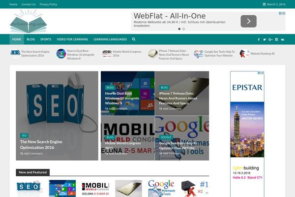 Multinews theme site design template sample
