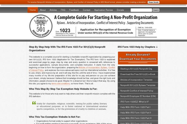 Nonprofit theme site design template sample