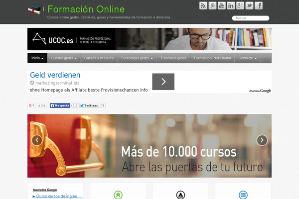 formaciononline.eu site used Formacion-online