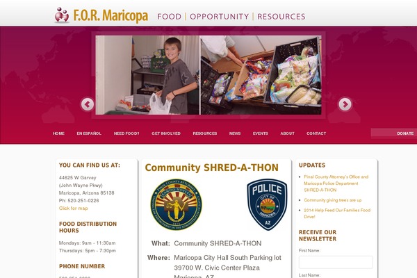 formaricopa.org site used Wpaid2