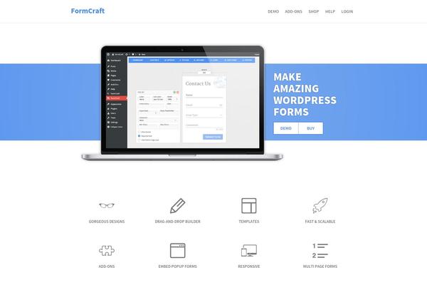 Site using reCaptcha Add-On for FormCraft plugin